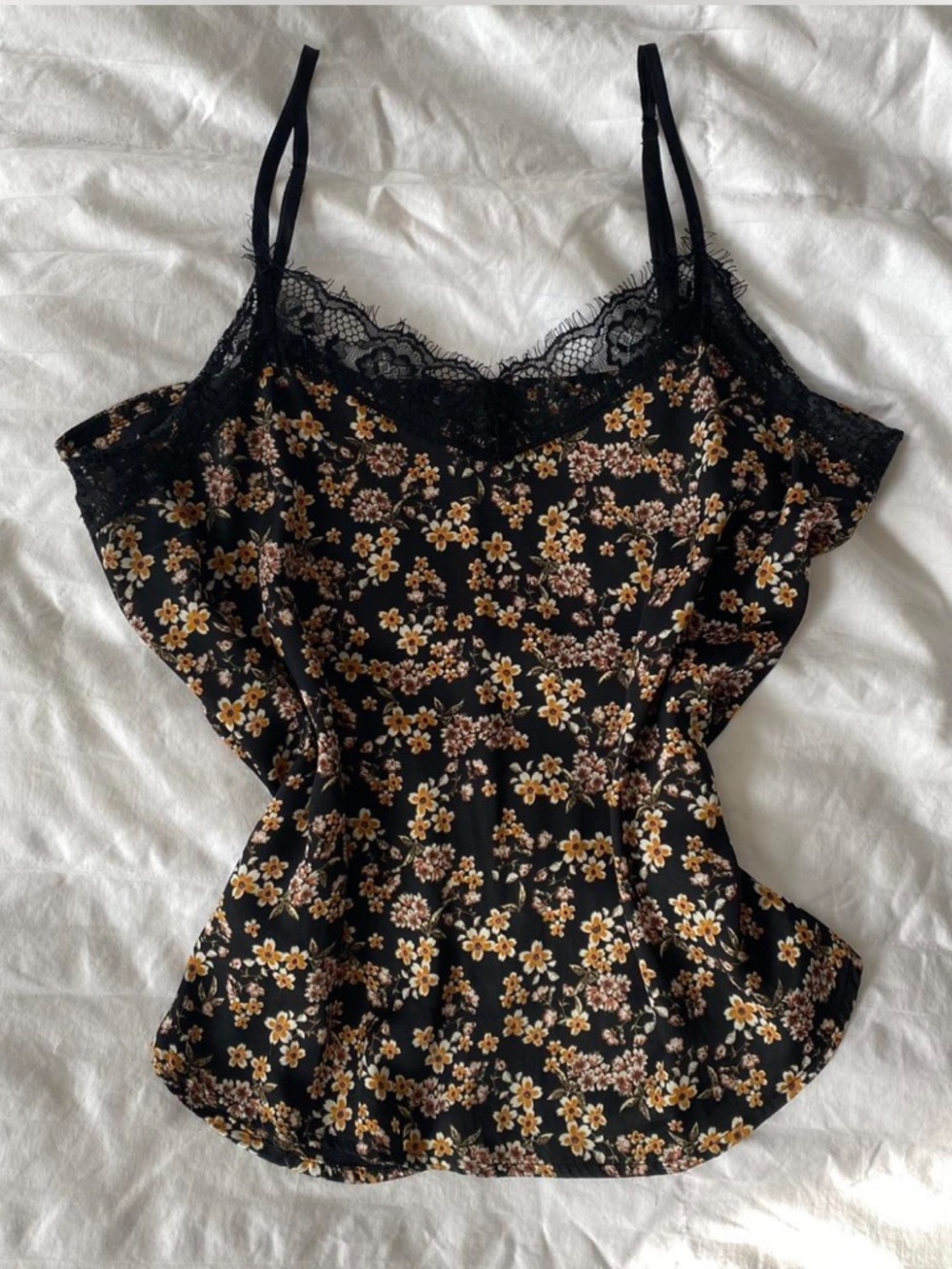 Wild Fable Floral Lace Trim Camisole Tank Size XS